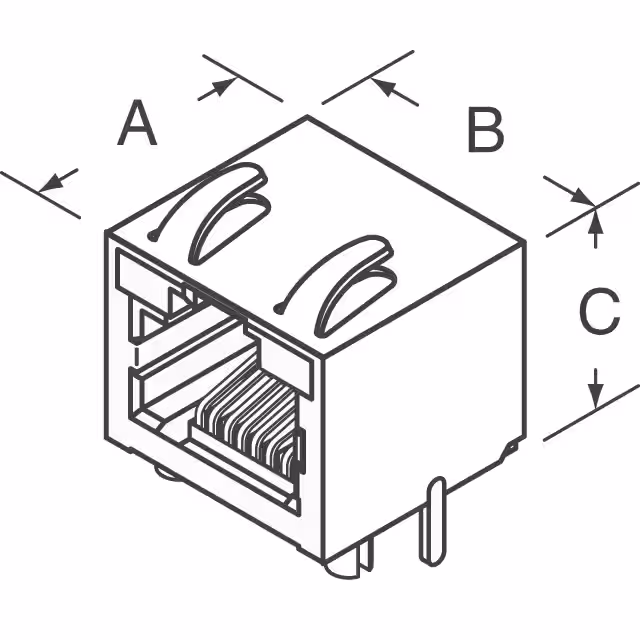 RJE051660410 Amphenol ICC (Commercial Products)  Modular Connector Jacks